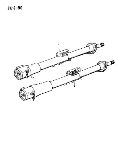 1993 Jeep Cherokee Column Assembly, Steering With Column Gear Shift Diagram