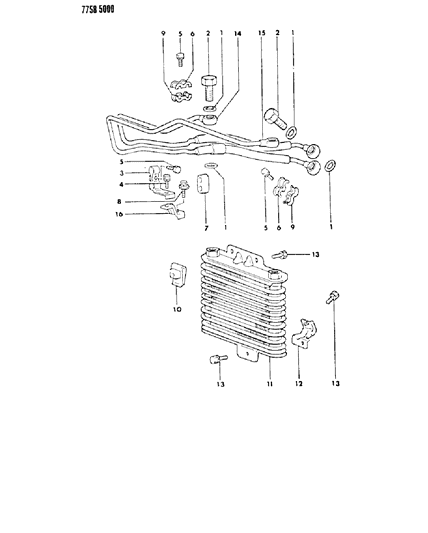 1987 Chrysler Conquest Engine Oil Cooler With Intercooler Diagram