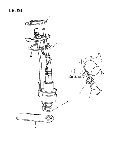 1988 Chrysler New Yorker Base Model Fuel Pump Diagram