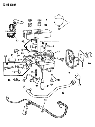 1992 Chrysler Town & Country Master Cylinder Diagram 2