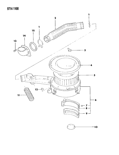 1989 Dodge Raider Air Cleaner Diagram 2