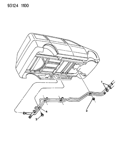 1993 Dodge Grand Caravan Plumbing - Heater Auxiliary Diagram