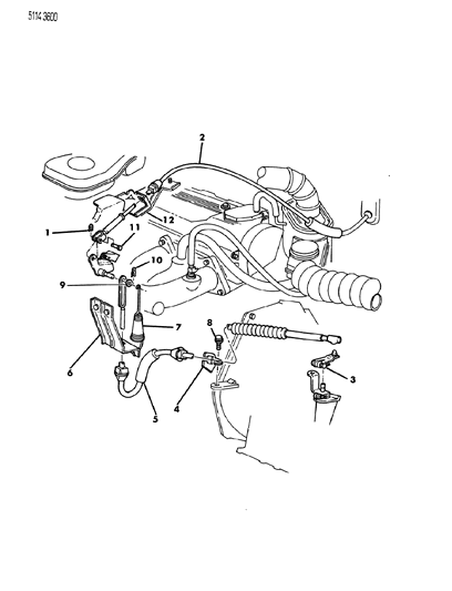 1985 Chrysler Town & Country Throttle Control Diagram 2