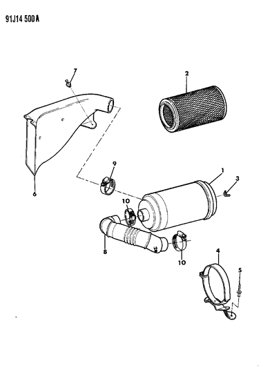 1993 Jeep Cherokee Air Cleaner Diagram 3