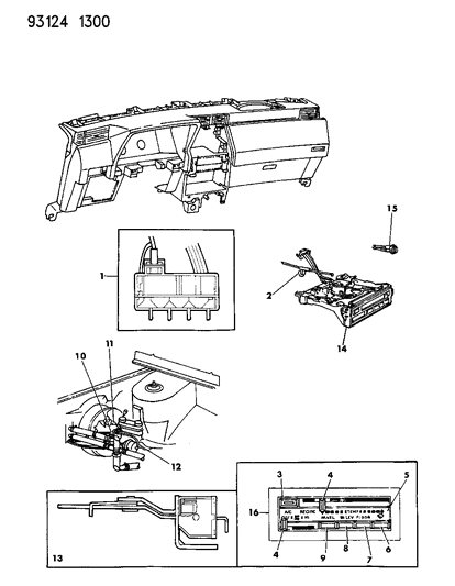 1993 Chrysler LeBaron Sedan Control, Air Conditioner Diagram