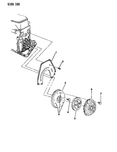 1986 Dodge Omni Clutch Diagram 1