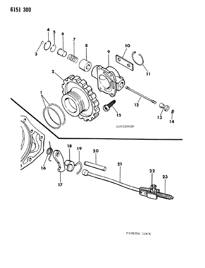 1986 Chrysler Fifth Avenue Governor & Parking Sprag Diagram