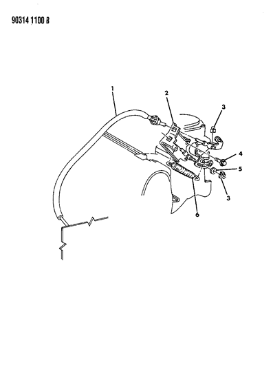 1990 Dodge Dakota Throttle Control Diagram 1