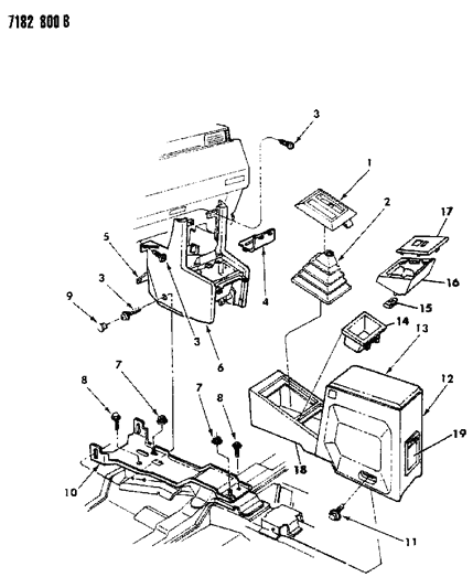 1987 Dodge Shadow Console Diagram