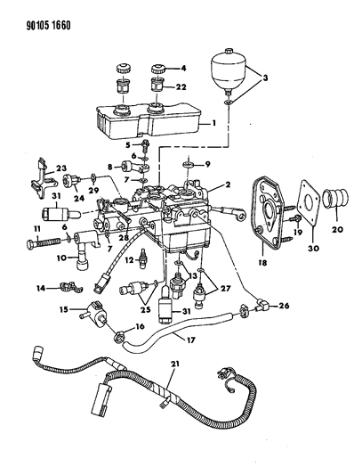 1990 Dodge Dynasty Brake Master Cylinder Diagram 2