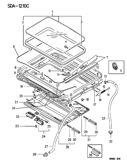 1996 Dodge Avenger Sunroof Diagram