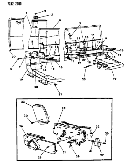 1987 Dodge Grand Caravan Rear Fold Down Seat Diagram