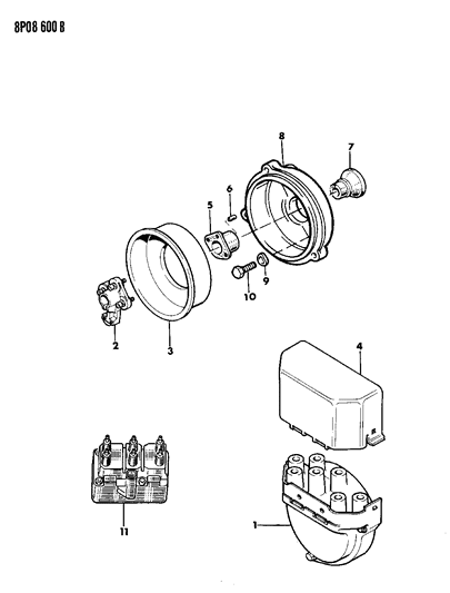 1991 Dodge Monaco Module, (D.I.S) Diagram for 5252673