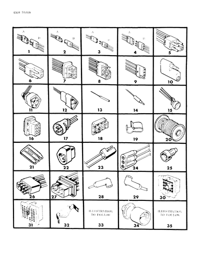 1985 Dodge W150 Plugs & Connectors Diagram