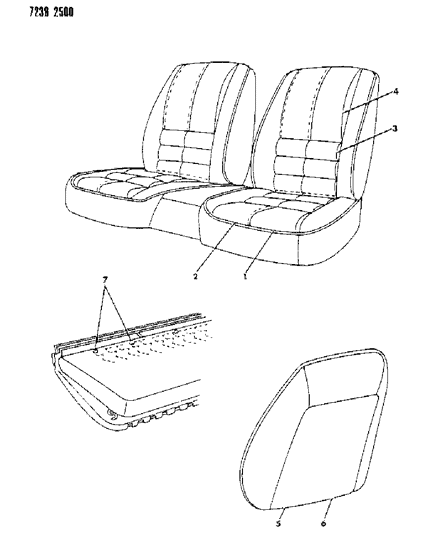 1987 Dodge Daytona Rear Seat Diagram 3