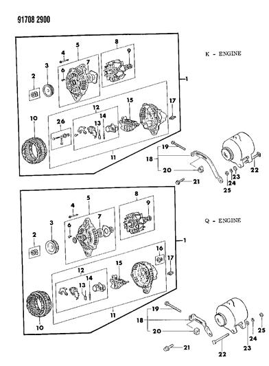 1991 Dodge Colt Alternator Diagram