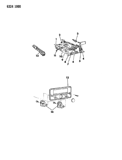 1986 Dodge Ram Van Control, Air Conditioner Diagram