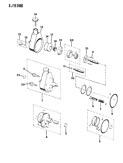1989 Jeep Grand Wagoneer Power Steering Pump Diagram
