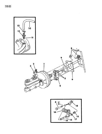 1985 Chrysler Fifth Avenue Booster, Power Brake Diagram