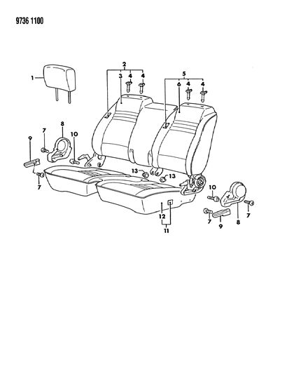 1989 Dodge Ram 50 Front Seat Diagram