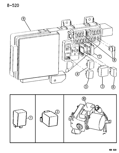 1996 Chrysler Cirrus Electrical Premium Block Diagram for 4604436