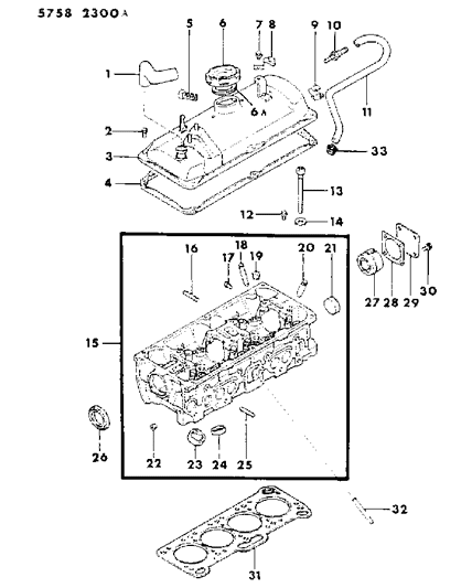 1985 Dodge Conquest Cylinder Head Diagram 1