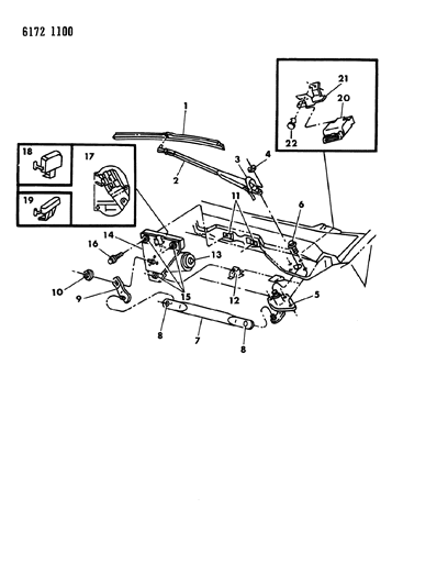 1986 Dodge Lancer Windshield Wiper System Diagram