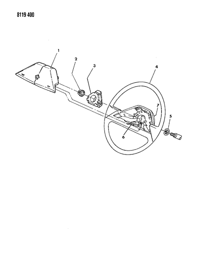 1988 Chrysler LeBaron Steering Wheel Diagram 1