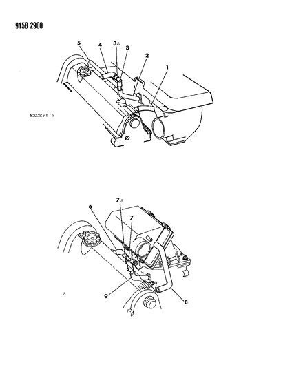 1989 Chrysler LeBaron GTC Crankcase Ventilation Diagram 1