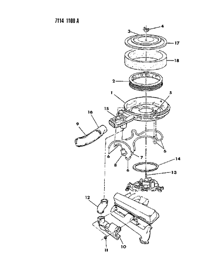 1987 Chrysler Town & Country Air Cleaner Diagram 3