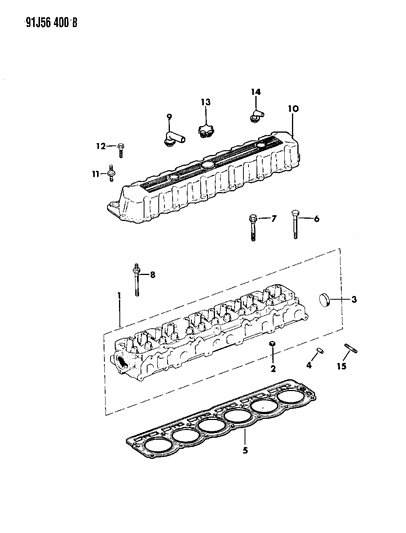 1991 Jeep Comanche Cylinder Head Diagram 2