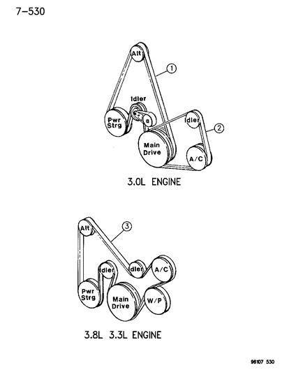 1996 Dodge Grand Caravan Drive Belts Diagram 2