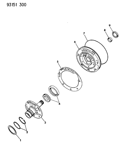 1993 Chrysler Town & Country Oil Pump With Reaction Shaft Diagram 1