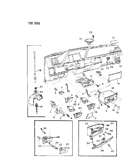 1987 Dodge Charger Adaptor-Antenna (BRITE) Diagram for 4372143