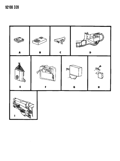 1992 Chrysler LeBaron Air Bag Diagnostic Module Diagram for 4723352