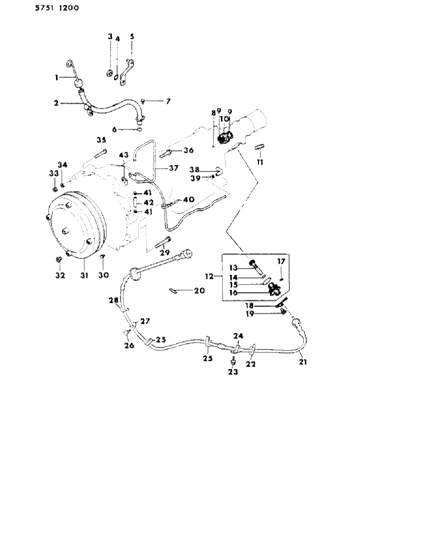 1986 Chrysler Conquest Cable, Speedometer & Miscellaneous Parts Diagram