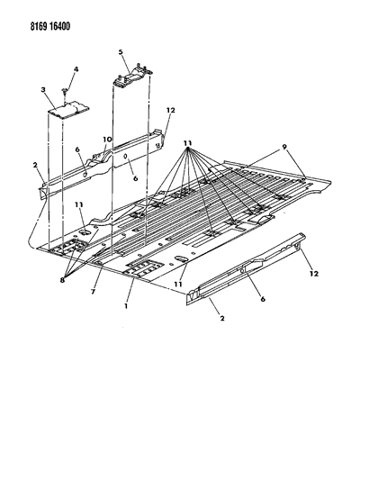 1988 Dodge Grand Caravan Floor Pan Diagram