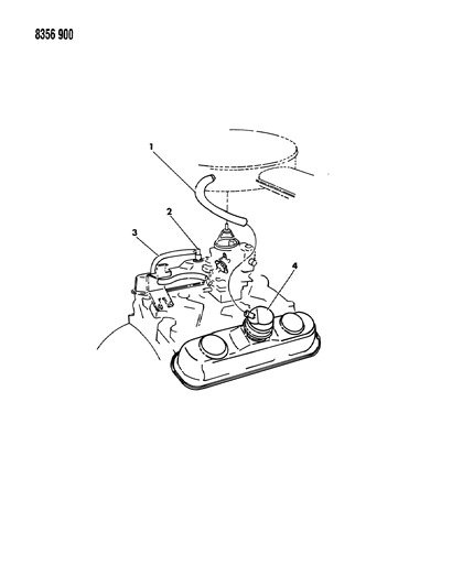 1988 Dodge W250 Crankcase Ventilation Diagram