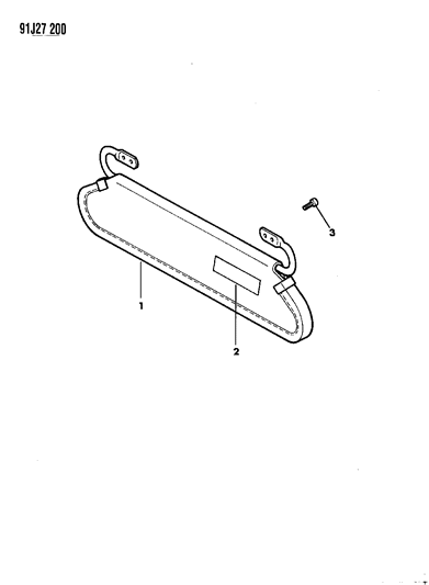 1992 Jeep Wrangler Sunvisors Diagram