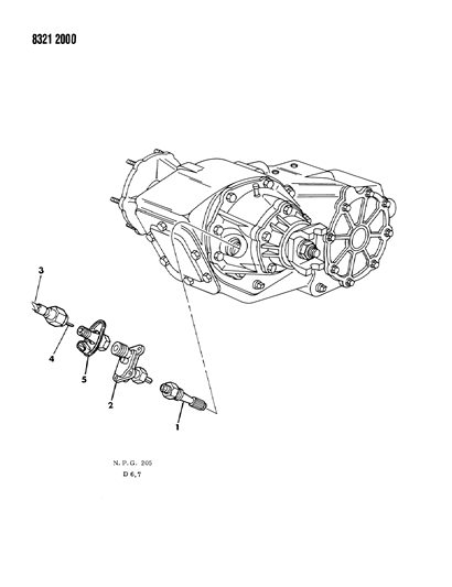 1989 Dodge W150 Cable, Speedometer With Pinion And Adapter Diagram