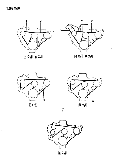 1989 Jeep Wrangler Belt-V Diagram for JY017465