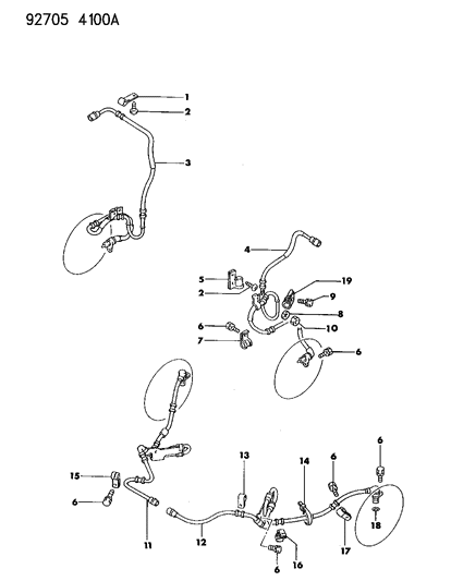 1992 Dodge Stealth Sensor Stealth, W/ABS Diagram 1