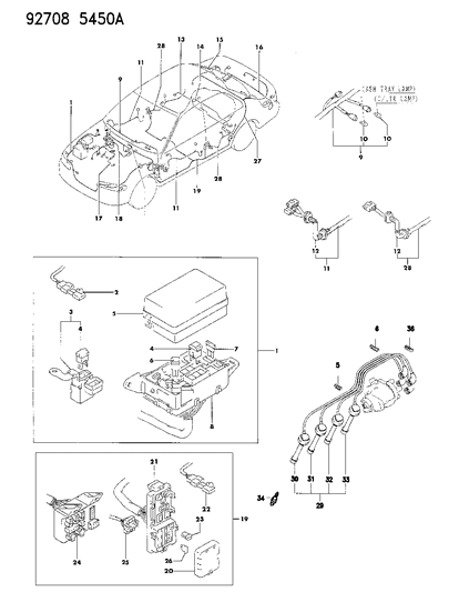 1994 Dodge Colt Wire-Control Diagram for MB903360