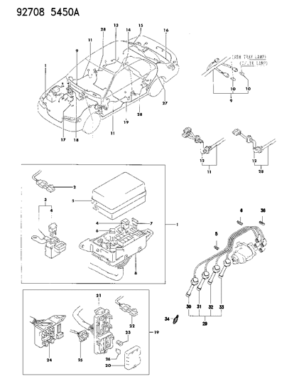 1994 Dodge Colt Fuse-Blade Type Diagram for MS810968