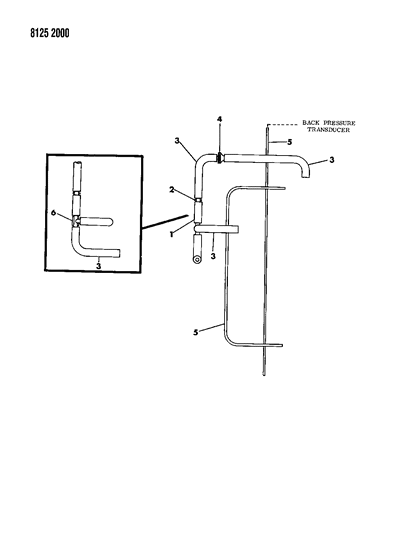 1988 Dodge Caravan EGR Hose Harness Diagram 4