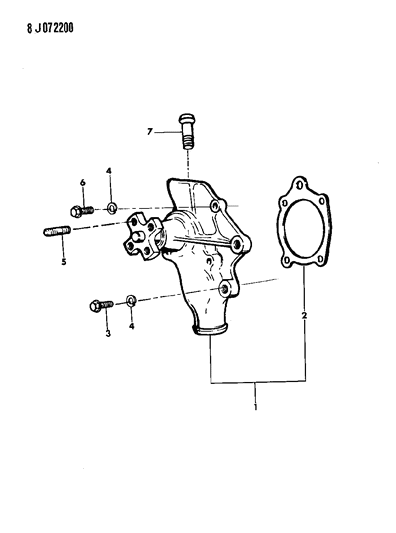 Water Pump - 1989 Jeep Wrangler