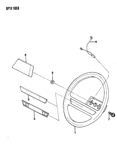 1990 Dodge Monaco Bar-Trim CRUIS E Control Switch Diagram for 36003685