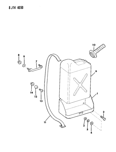 1990 Jeep Wrangler Fuel Container Diagram