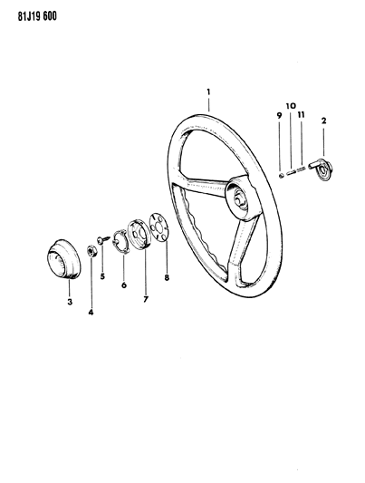 1984 Jeep Grand Wagoneer Steering Wheel Diagram 3