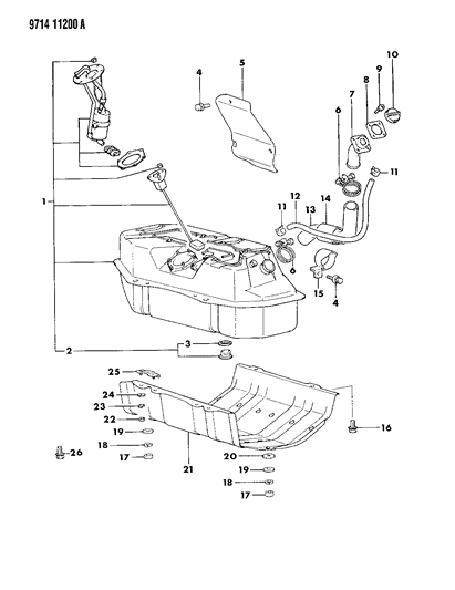 1989 Dodge Raider Fuel Tank Diagram 1